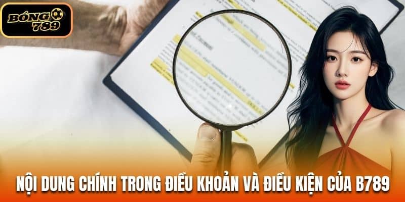 Nội dung chính sách điều khoản và điều kiện B789